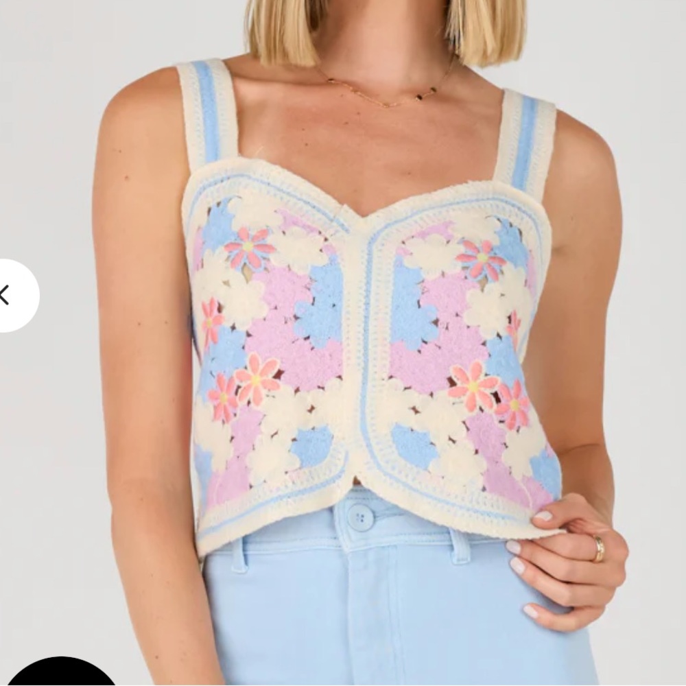 Vestique Bowie Crochet Multicolor Top